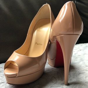 Christian Louboutin Nude Lady Peep 150 Patent